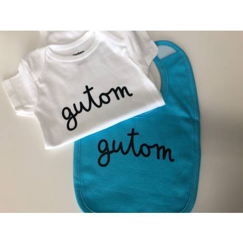 Gutom Filipino Baby Bib/Bodysuit Set