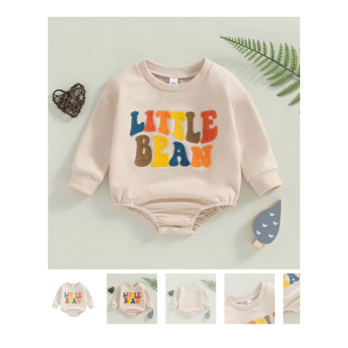LITTLE BEAN Long-Sleeve Onesie - Hazel & Bo