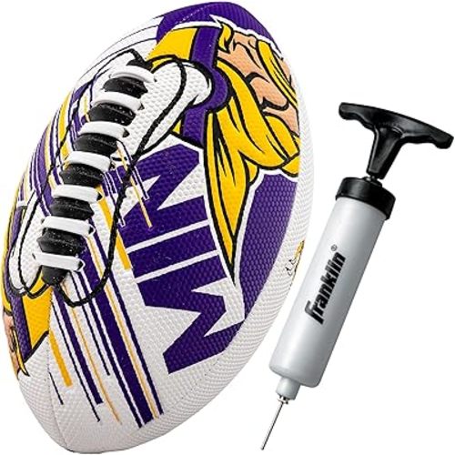 Franklin Sports NFL Team Mini Footballs - Youth 8.5" Official NFL Licensed Football + Air Pump Set
