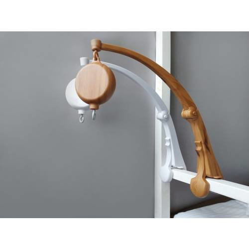 Mobile hanger Crib mobile arm and music box Baby Mobile halterung Wooden color holder Neutral nursery mount Cot mobile bracket attachment