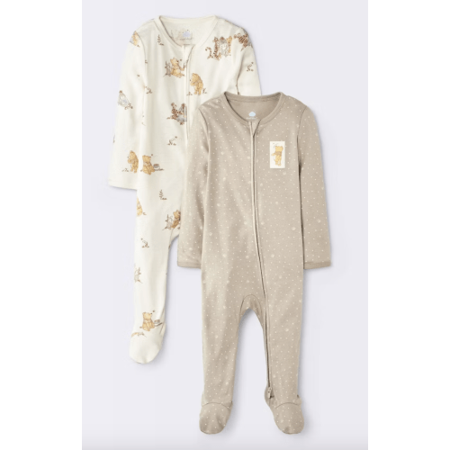 Baby 2pk Winnie the Pooh Long Sleeve Sleep N' Play Pajama - Cloud Island™ Newborn