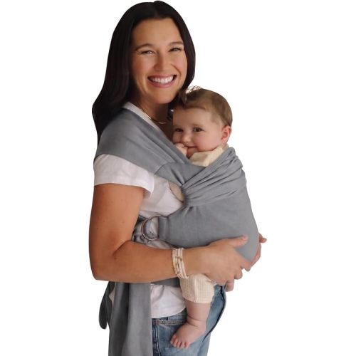 Lalabu The Simple Wrap Baby Wraps Carrier - Stylish Baby Sling Carrier for Newborns & Toddlers 13-28 lbs. Safety Tested, Easy-to-Use, Ergonomic, & Comfortable - Sky