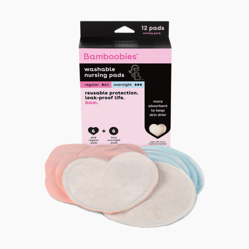 Bamboobies Washable Nursing Pads (6 Pair) Variety Pack
