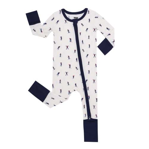 Downhill Skiiers Zip Zip