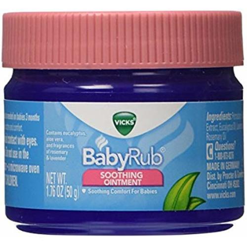 Vicks BabyRub Soothing Chest, Neck and Back Ointment 1.76 Ounce