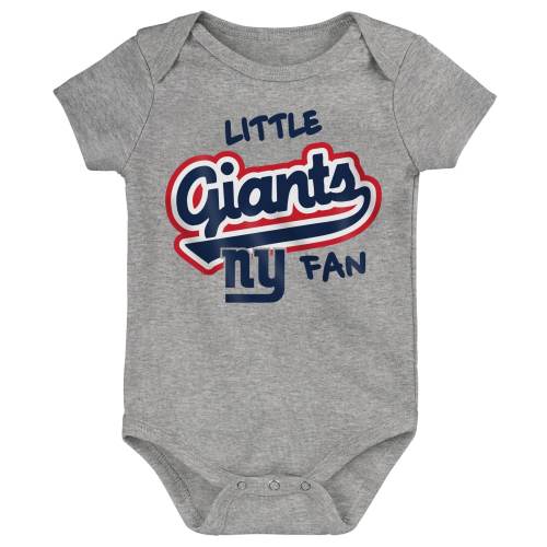 Newborn & Infant Heather Gray New York Giants Retro Little Baller Bodysuit