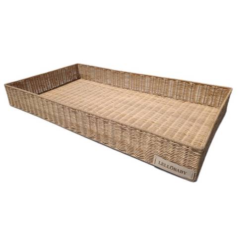 LELLOBABY™ X Hampton BABY- Rattan Wicker Changing Tray Premier