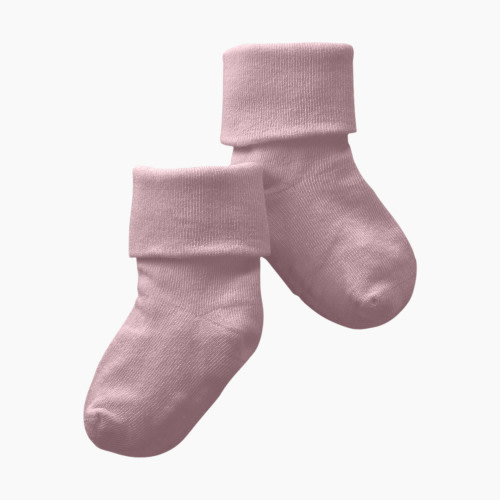 Babysoy Solid Socks - Peony, 0-6 Months