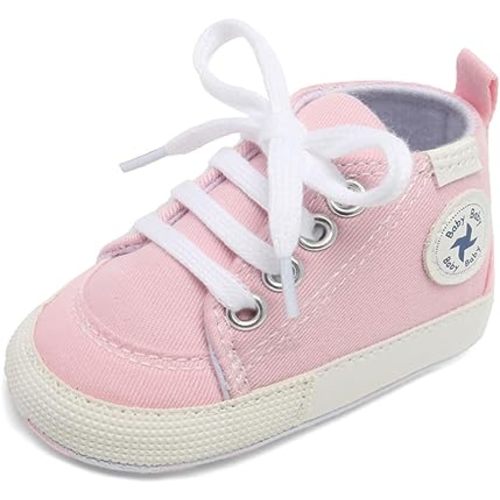 Baby Girls Boys Shoes Soft Anti-Slip Sole Newborn First Walkers Star High Top Canvas Denim Unisex Infant Sneaker