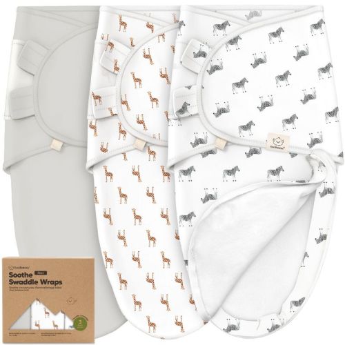 3pk Soothe Zippy Baby Swaddles 0-6 Months, Newborn Sleep Sacks, Zipper Swaddle, Wearable Swaddle Blanket (sage)