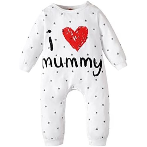 Valentines Baby Boy Girl Outfit Long Sleeve Jumpsuit Heart Letter Print Striped Romper Bodysuit Infant Cute Clothes