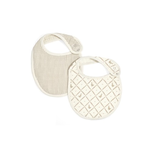 Assorted 2-Pack Organic Cotton Muslin Bibs