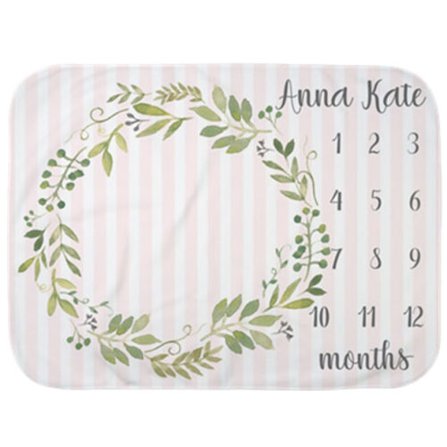 ABundleofTinyTulips Baby Girl Milestone Blanket