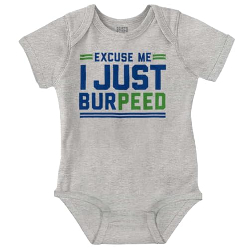 Brisco Brands Excuse Me I Just Burpeed Workout Baby Romper Boys or Girls