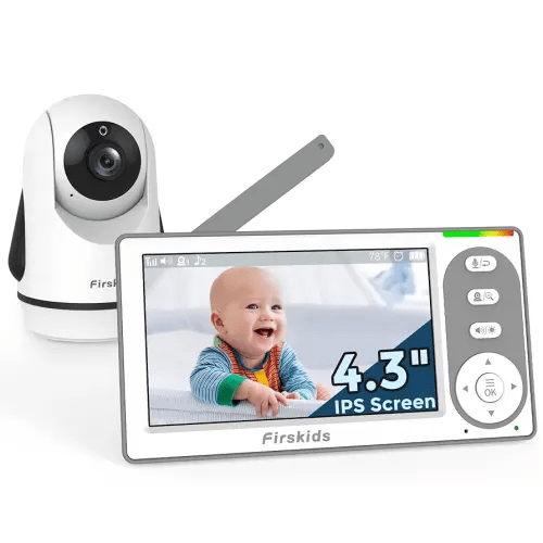 Baby Monitor - 1000ft Long Range Baby Monitor with Camera and Audio No WiFi, Built in 3500mAh Battery,Auto Night Vision, Temperature, 2-Way Talk, 8 Lullabies, 4.3'' Screen