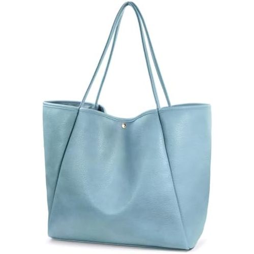 Oversize Pu Leather Tote Women Weekender Bag Shopper Handbag Travel Purse