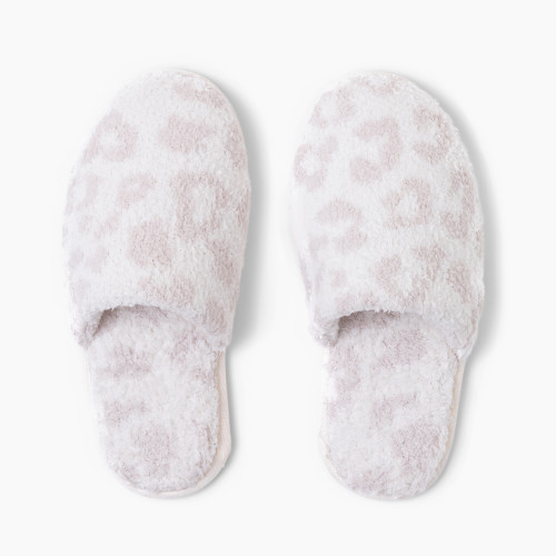 Barefoot Dreams CozyChic Barefoot in the Wild Slipper - Cream/Stone, M