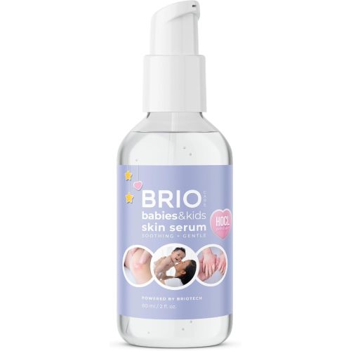 BRIOTECH Babies & Kids Skin Serum, Hypochlorous Acid Skin Management Gel, Pure HOCl, Hypoallergenic & Vegan, Soothe Redness & Bumps, Support Against Diaper Irritation, Quick Dry Relief, 2 fl oz