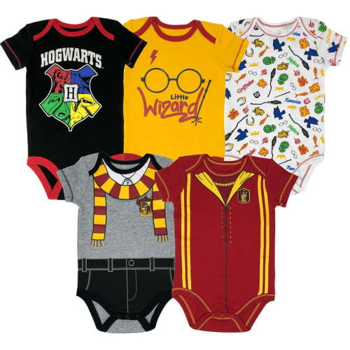 Harry Potter Newborn Baby Boys 5 Pack Bodysuits Newborn to Infant