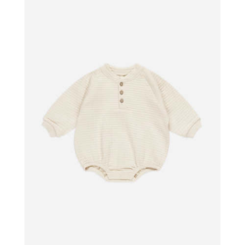 Henley Bubble Romper || Natural
