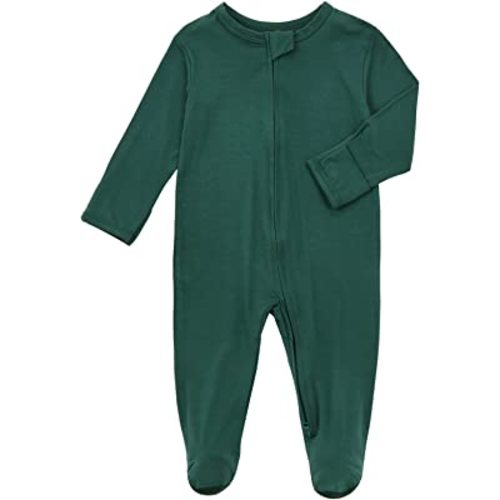Aablexema Baby Footie Pajamas Zipper - Rayon from Bamboo Infant Footed Pjs with Mittens Sleepwear Jammies