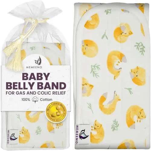 Baby Belly Band for Gas & Colic Relief - Heated Tummy Wrap for Newborns, Sleep Fox