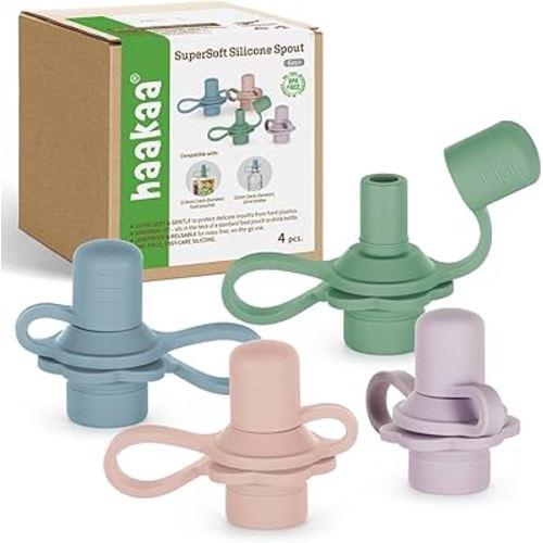 haakaa Multi-Functional Silicone Spout, Baby Pouch Topper