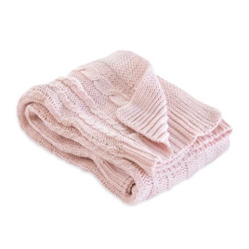 Burt's Bees Baby | Cable Knit Sweater Blanket | Blossom