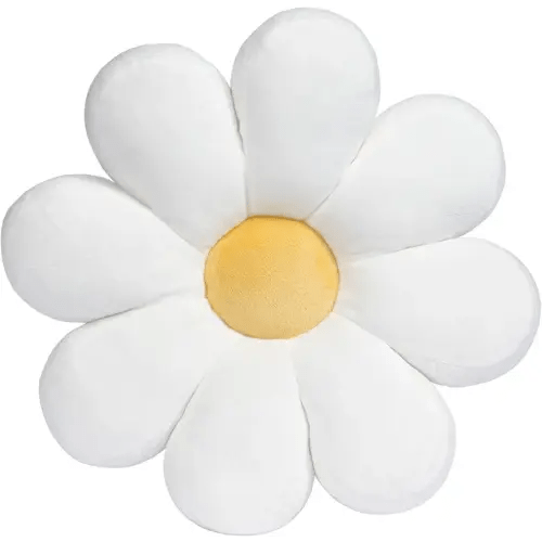 Lambs & Ivy Sweet Daisy White Flower Decorative Pillow Plush Stuffed Toy