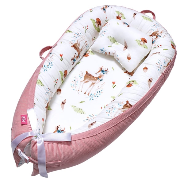 Portable Newborn Lounger | Baby Nest Lounger for Sleeping | Lounger for Infant | Baby Lounger Bassinet | Cribbly – Niagara Blue