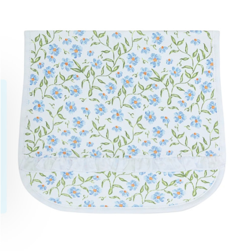 Blue Vines Print Burp Cloth