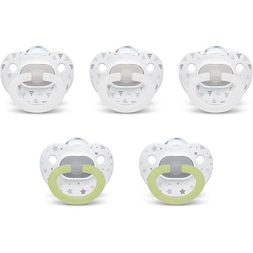 NUK Comfy Orthodontic Pacifiers, Timeless Collection, 6-18 Months, 5 Count