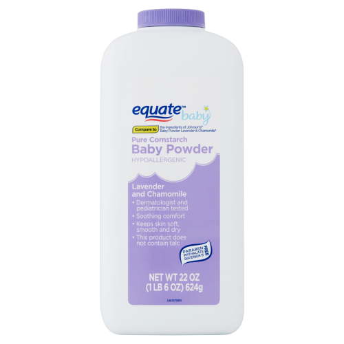 Equate Baby Pure Cornstarch Baby Powder with Lavender and Chamomile, 22 oz HSA/FSA Eligible