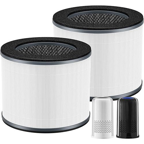 AP-T10FL Replacement Filter for HoMedics AP-T10-BK and AP-T10-WT Air Purifie-r, 360-Degree H13 True HEPA AP-T10 Filter, 2 Pack