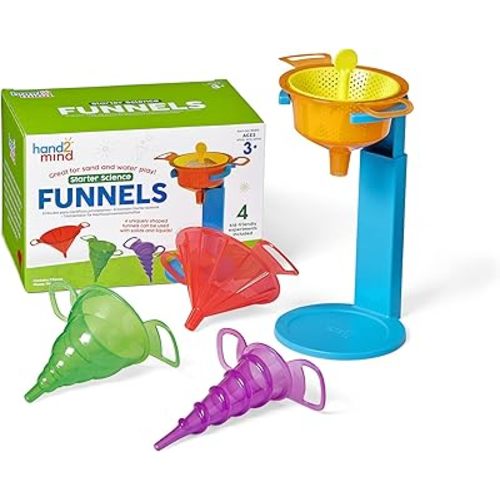 hand2mind Starter Science Funnels, Science Lab Equipment, Sifting Toys, Sand Sifter, Water Table Toys, Sensory Play Toys, Educational Science Kits, Kids Chemistry Set, Science Supplies for Classroom