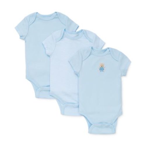 Baby Boys Cute Bear Cotton Bodysuits, Pack of 3