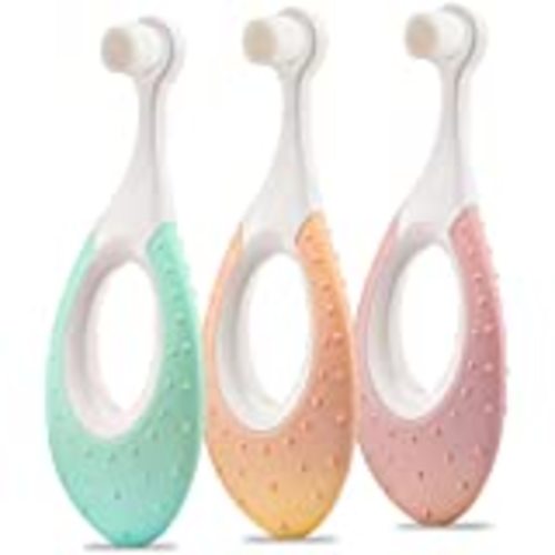 Amazon.com: Jordan* ® | Step 1 Green Clean Toddler Toothbrush | Sustainable Baby Toothbrush 0-2 Years | Bio Based Extra Soft bristles, 84% Recycled Handle, Soft Biting Ring | Mixed Colors | Pack 3 Units : Health & Household