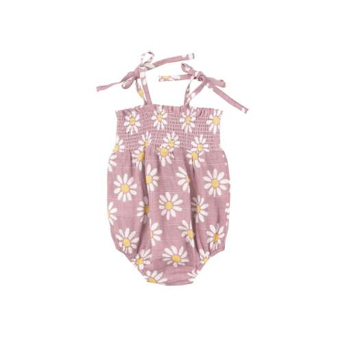 Tie Strap Smocked Bubble, Mod Daisy