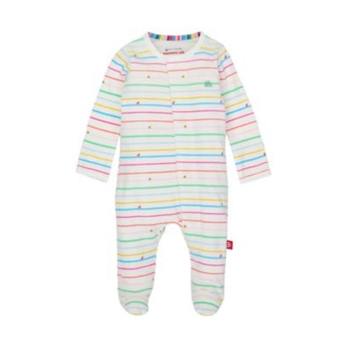 Baby Girls Rainbow Road Printed Footie Pajamas