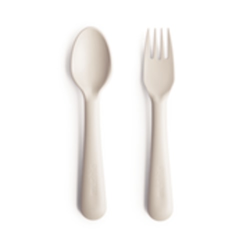 Mushie Baby Dinnerware Fork and Spoon Set