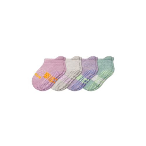 Toddler Marl Gripper Ankle Sock 4-Pack