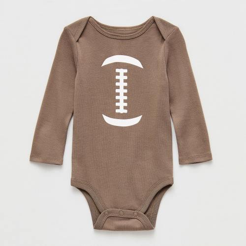 Okie Dokie Baby Boys Crew Neck Long Sleeve Rib Rib Bodysuit, Color: Vermont Brown - JCPenney