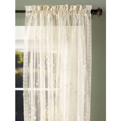 Enchanted Gardens Lace Rod Pocket Panel 56x63