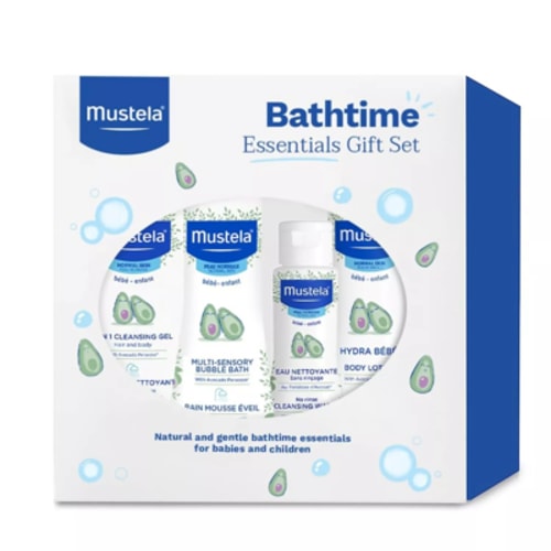 Mustela Baby Bath Time Essentials Gift Set - Natural & Plant-Based Baby Skin
