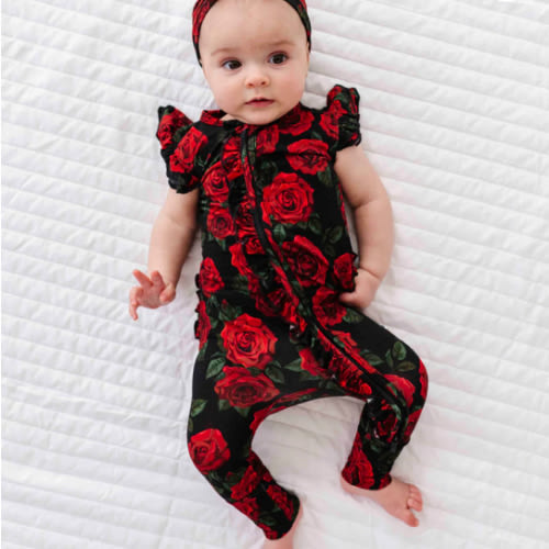 Bums & Roses Cap Sleeve Romper
