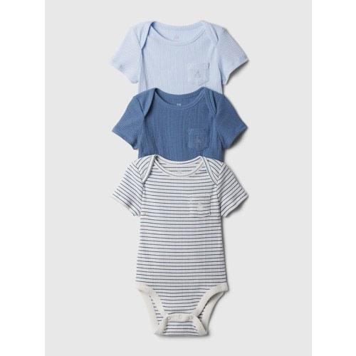 Baby First Favorites TinyRib Bodysuit (3-Pack) in bainbridge blue, size: 0-3 M