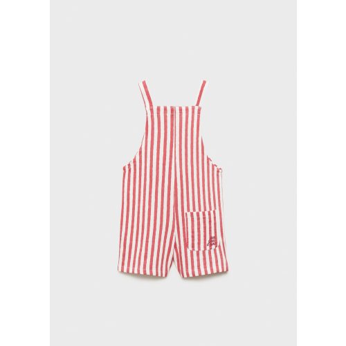 Striped short dungarees - Kids | MANGO USA