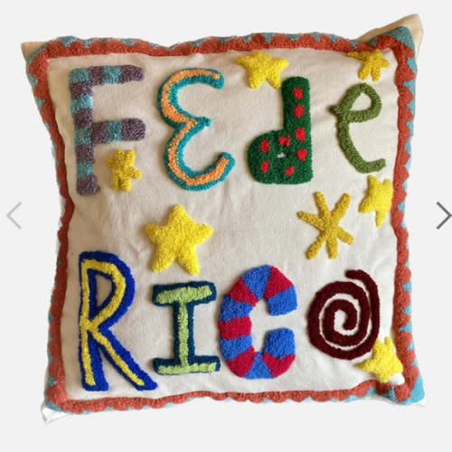 Punched Name Cushion