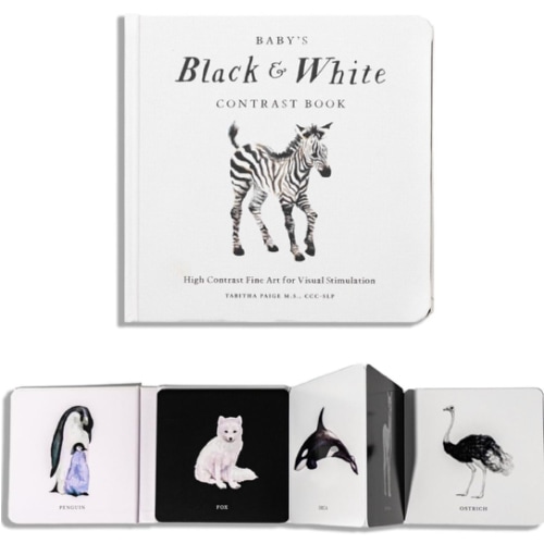 Baby's Black and White Contrast Book: High-Contrast Art for Visual Stimulation at Tummy Time (Our Little Adventures Series)