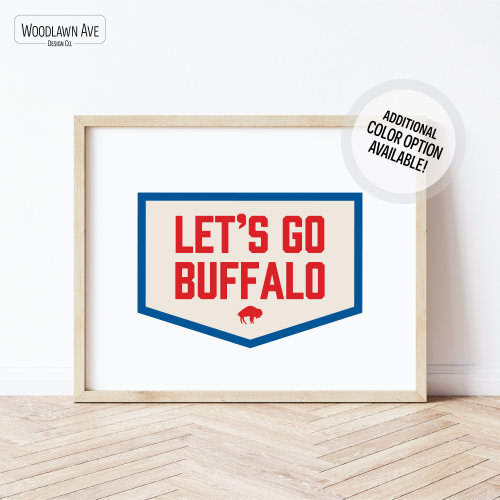Let&#39;s Go Buffalo Pennant Flag Poster, Buffalo Bills, Pennant Flag, Let&#39;s Go Buffalo, Buffalo NY Decor, 716, Buffalo Poster, Josh Allen